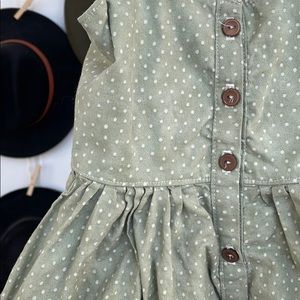 SOLD 4t Green polka dot dress